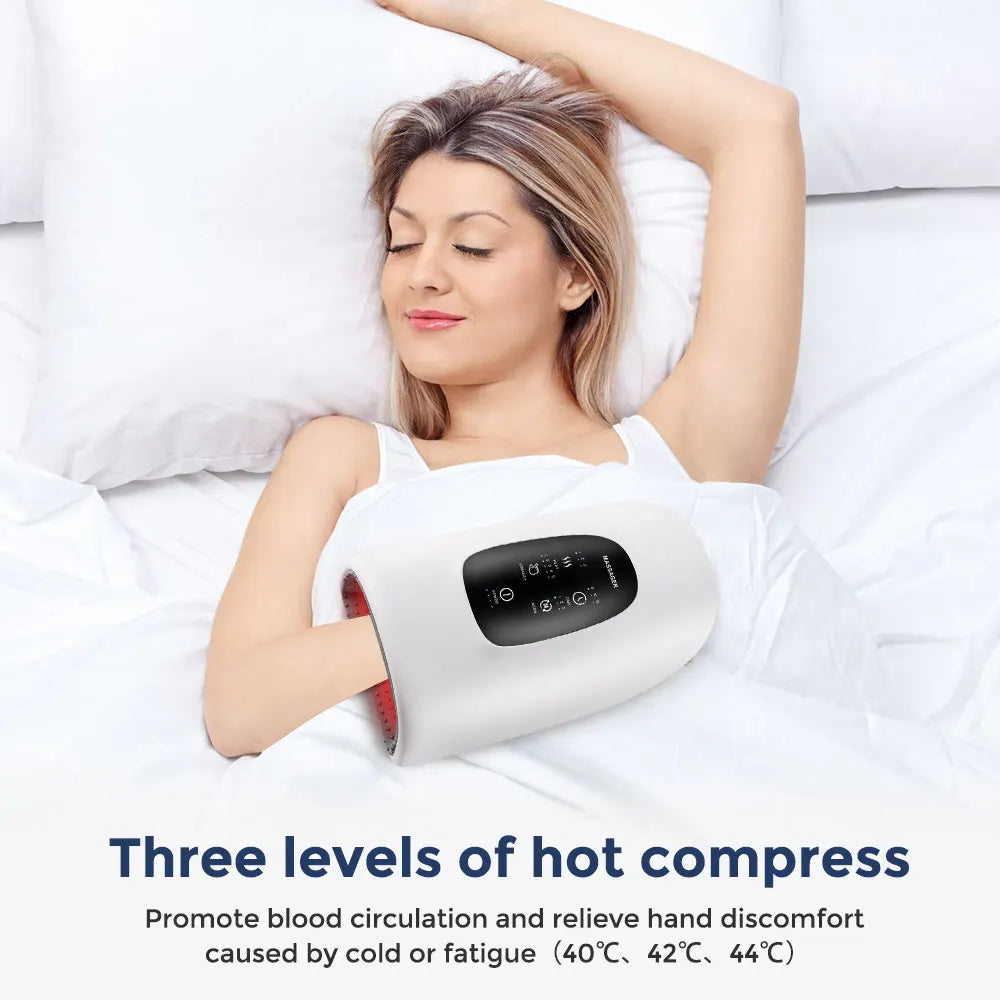 Hailicare Wireless Electric Hand Massager With Air Compression Hot Compress