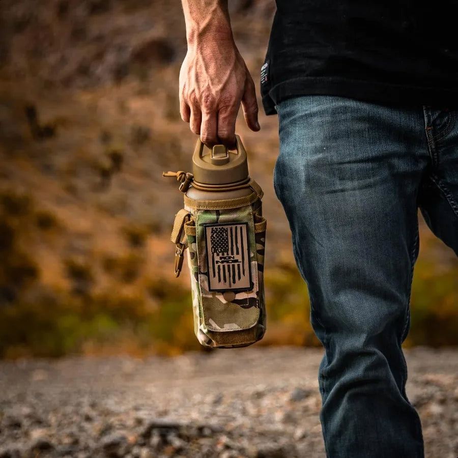 Battle Bottle Insulated Water Bottle With Straw Lid
