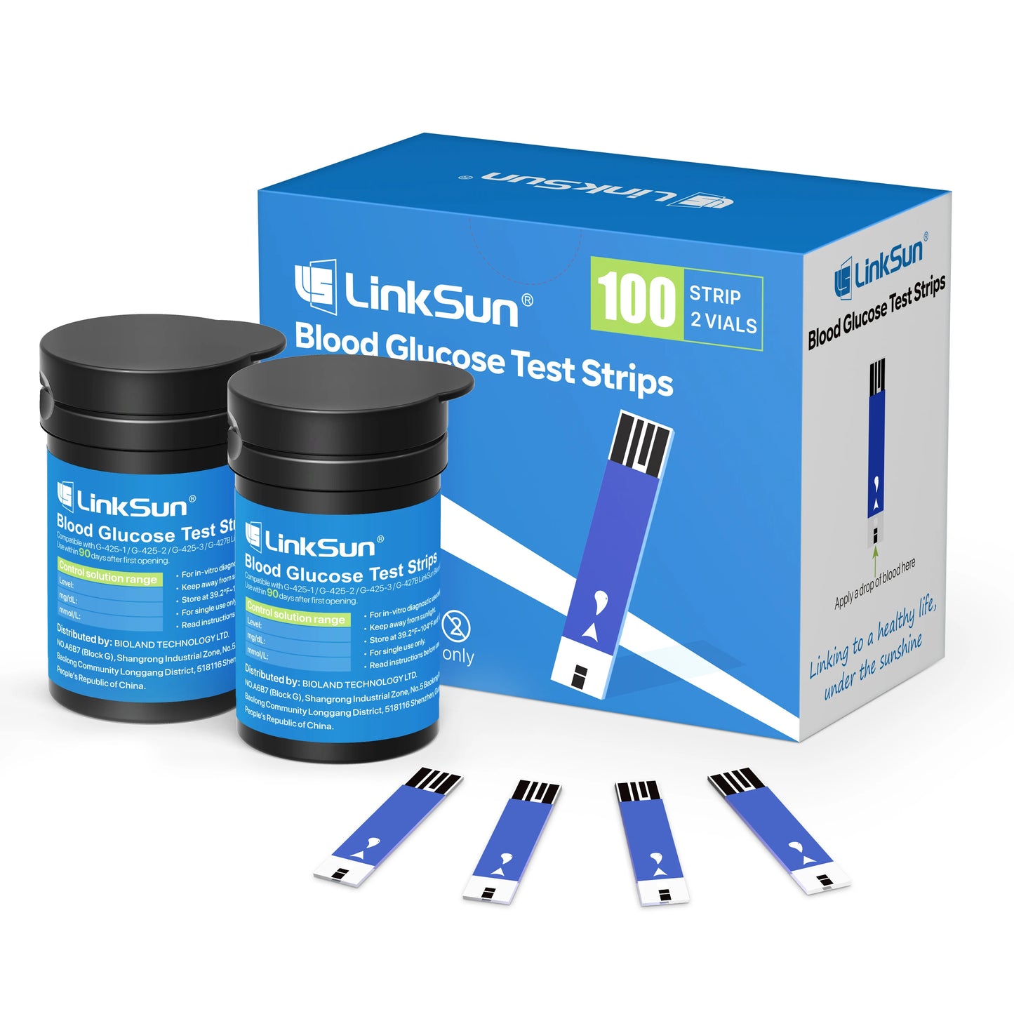 Linksun Blood Glucose Monitor G425 50 Strips Diabetes Testing Kit