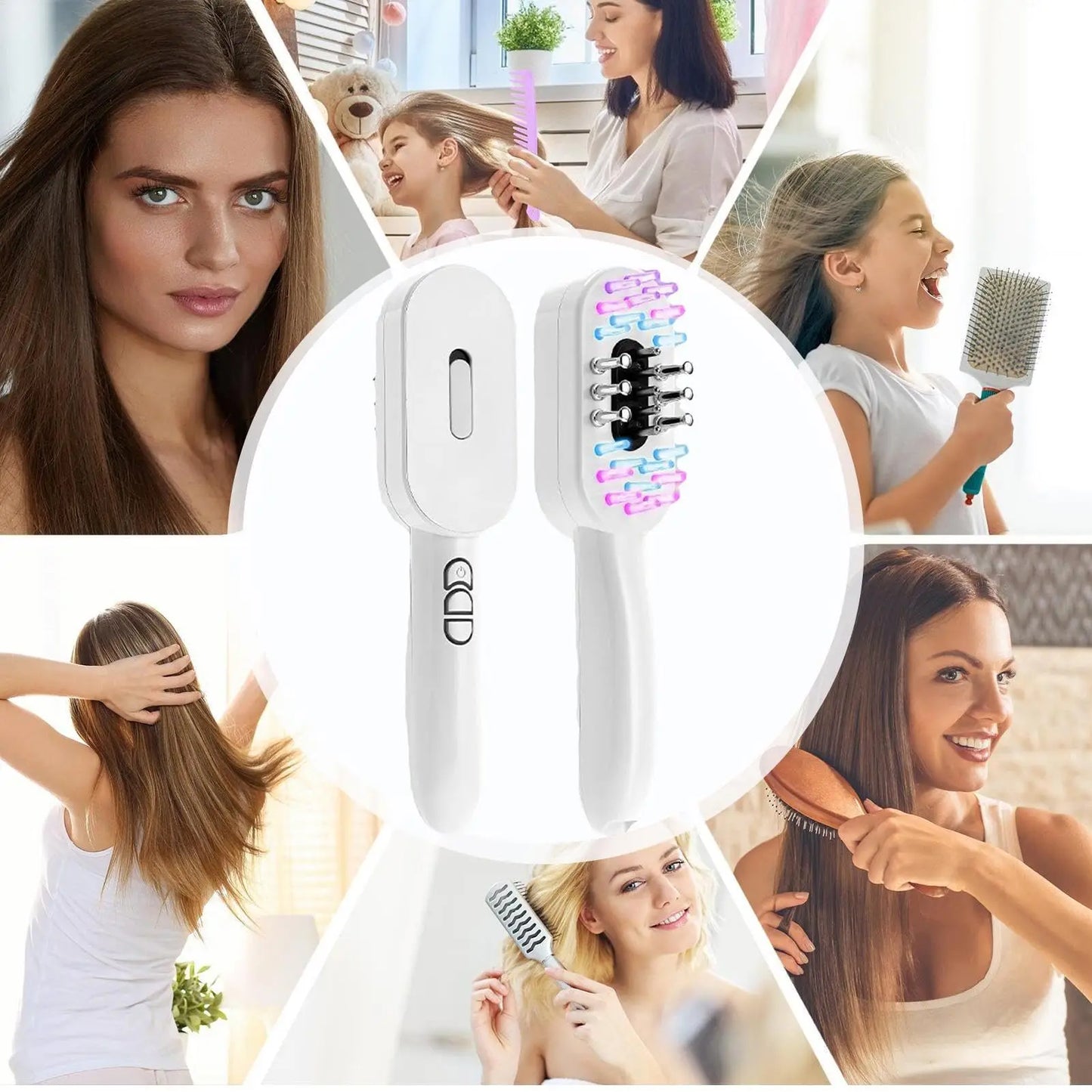 EMS Massage Comb for Hair Growth with LED Light Therapy