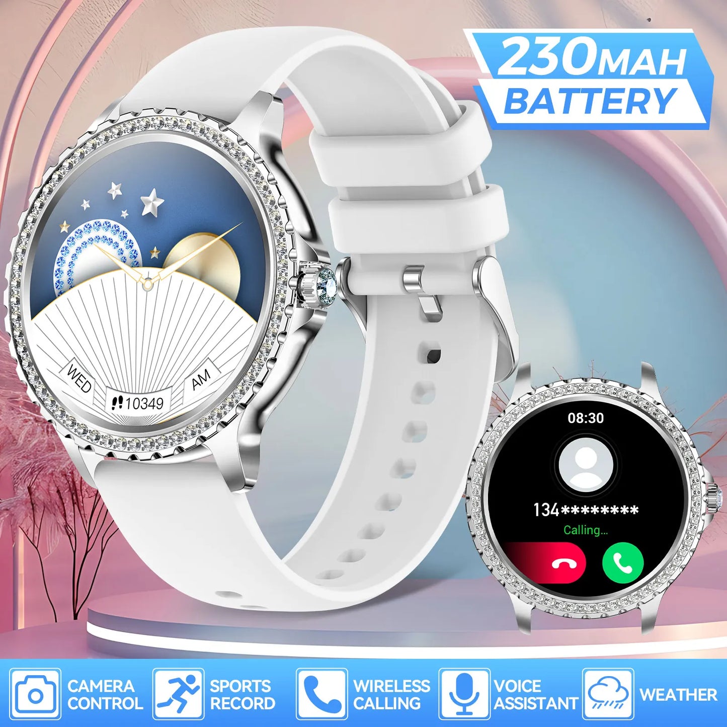 LaNikar Women Smart Watch Fitness Tracker Heart Rate Sleep Monitor