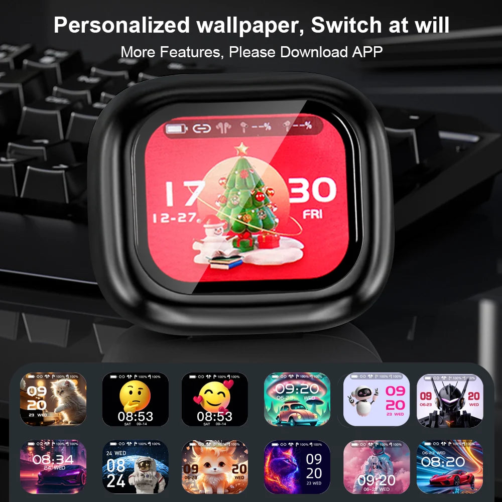 GREATWALL TWS Bluetooth Earphones With LCD Touch Screen HiFi
