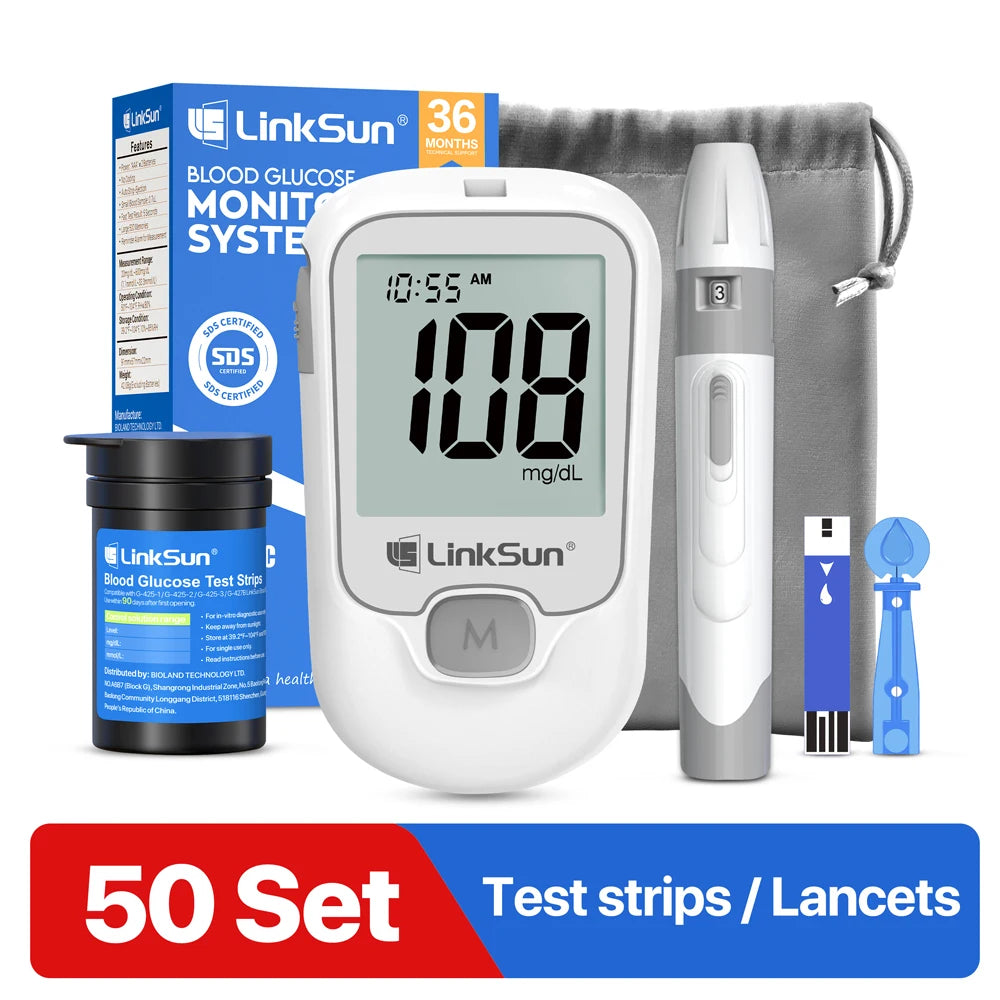 Linksun G-425-3 Blood Glucose Meter Kit With Strips