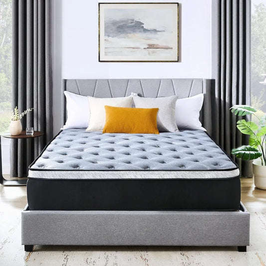 MKDK Memory Foam Hybrid Mattress With Pocket Springs In A Box For Pressure Relief