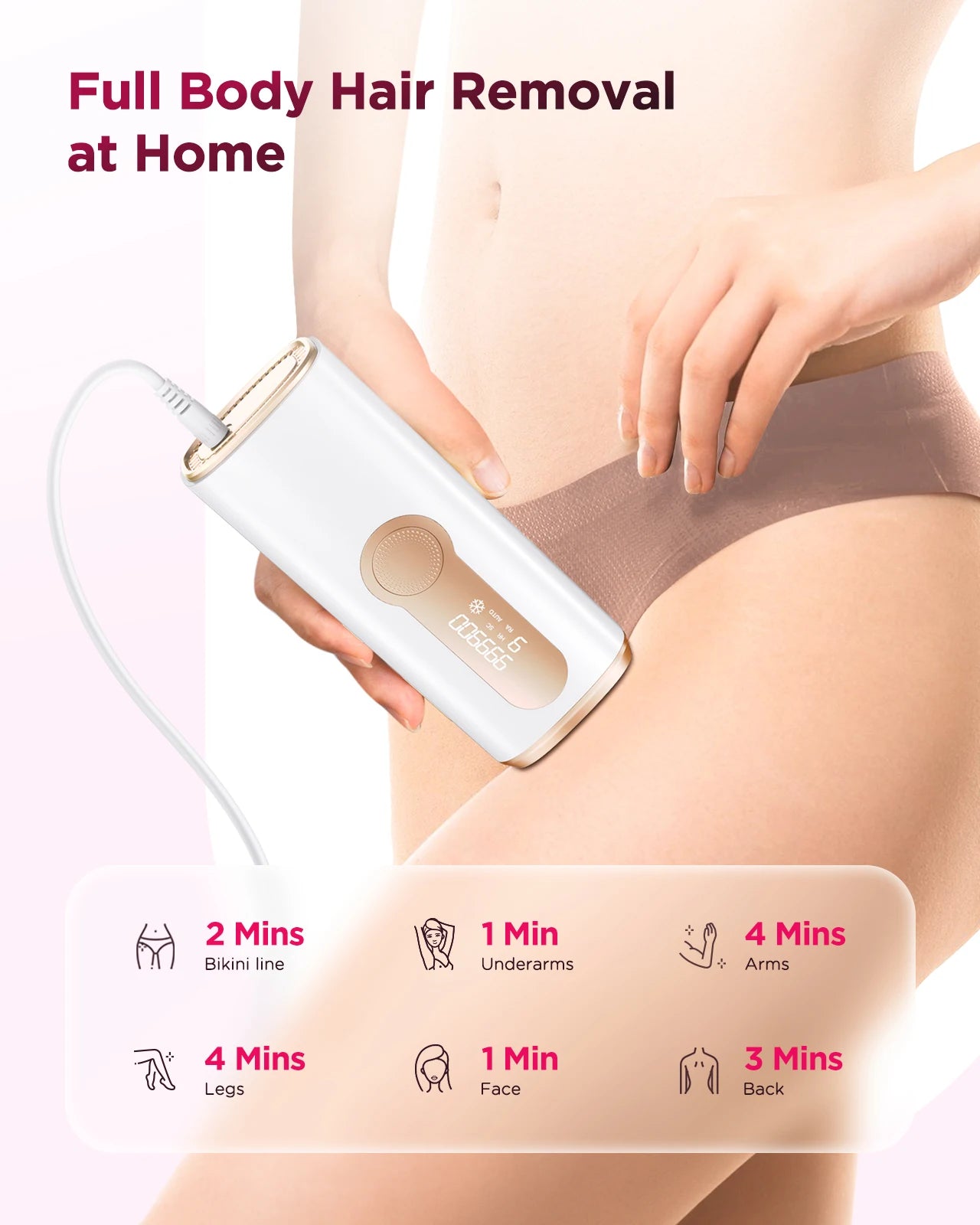 Totmizby Flash IPL Epilator For Men Women Body Bikini Facial