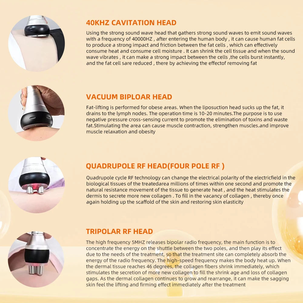 MISSHEARTH 4 In 1 Vacuum Therapy Cavitation RF Slimming