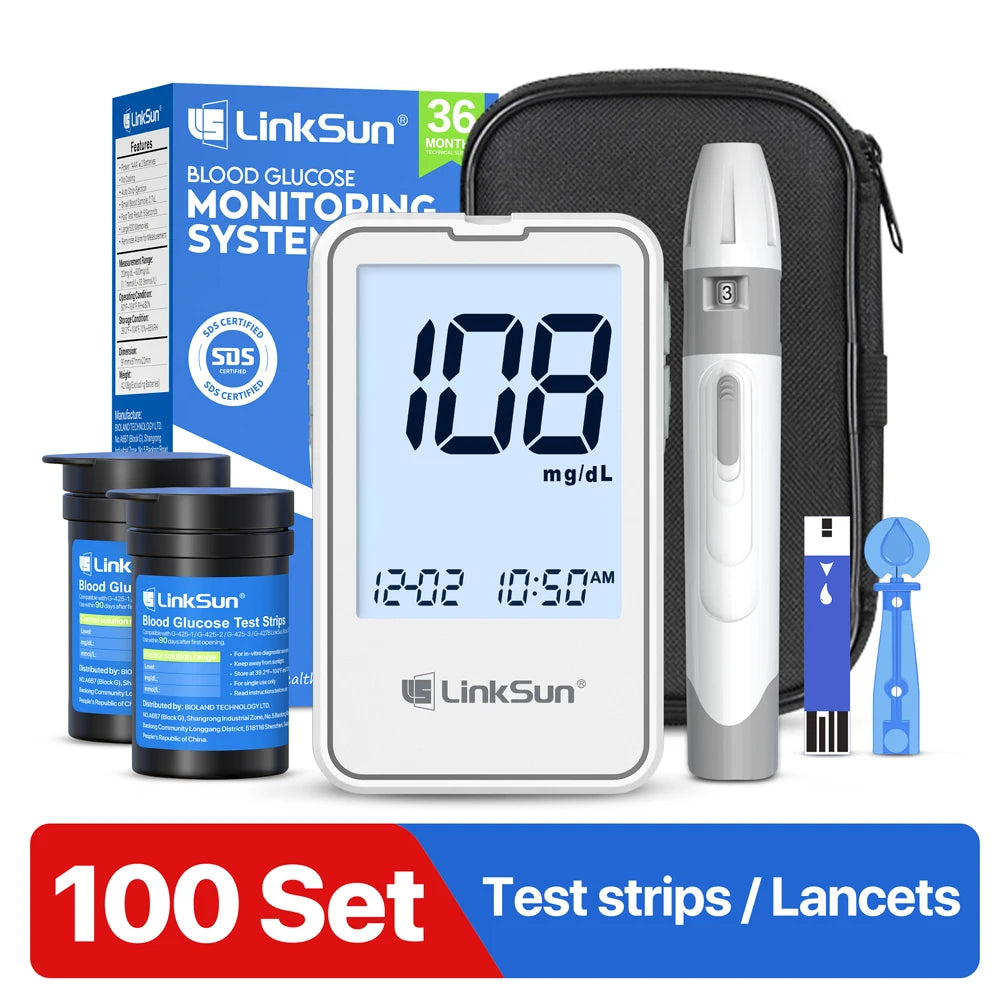 Linksun Blood Glucose Monitor G425 50 Strips Diabetes Testing Kit