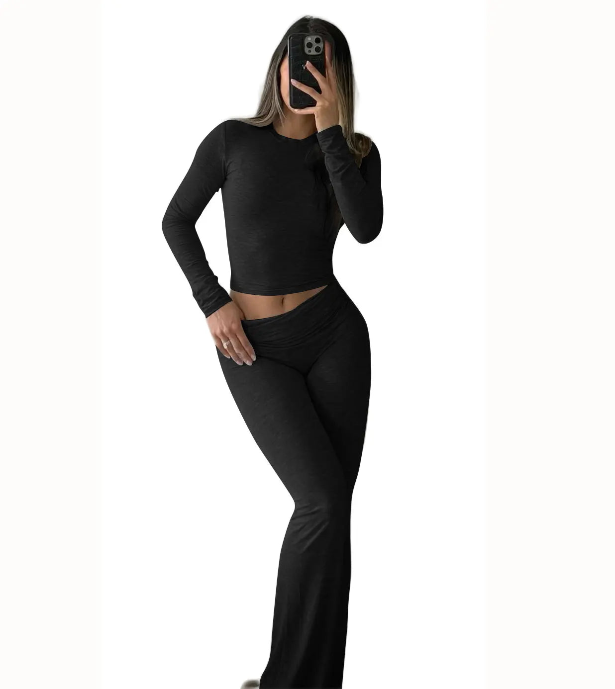 Women's Yoga Two Piece Set Wide Leg Activewear Casual