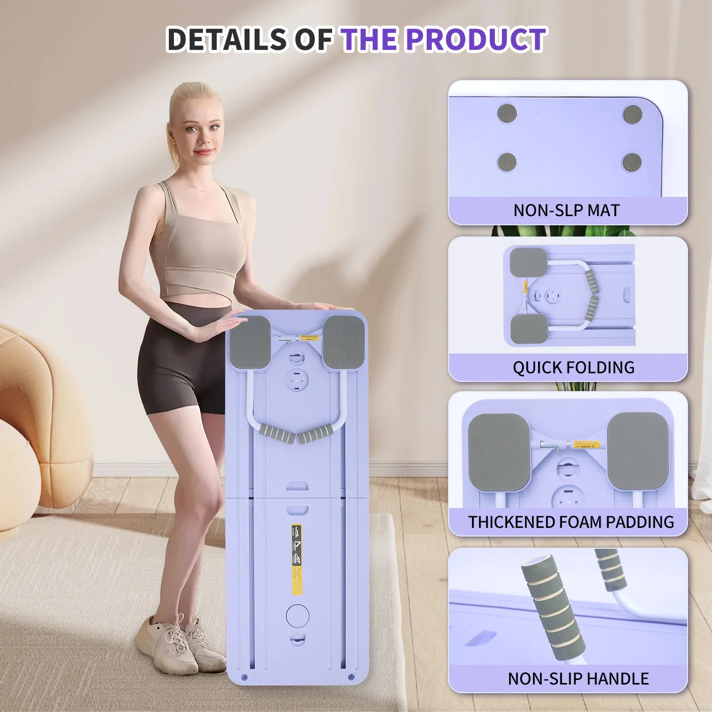 Pilates Board Ab Core Trainer Multifunctional Abdominal Board Pilates Foldable for Full-Body Strength Training Workout Equipment