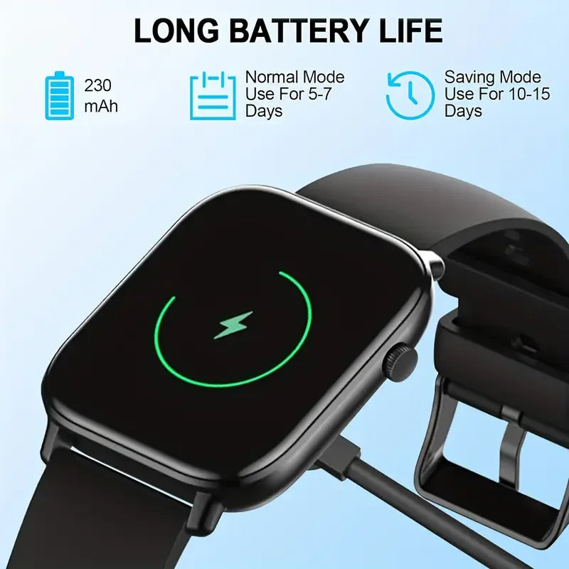 LAXASFIT Waterproof Smartwatch with Bluetooth Call and Voice Assistant