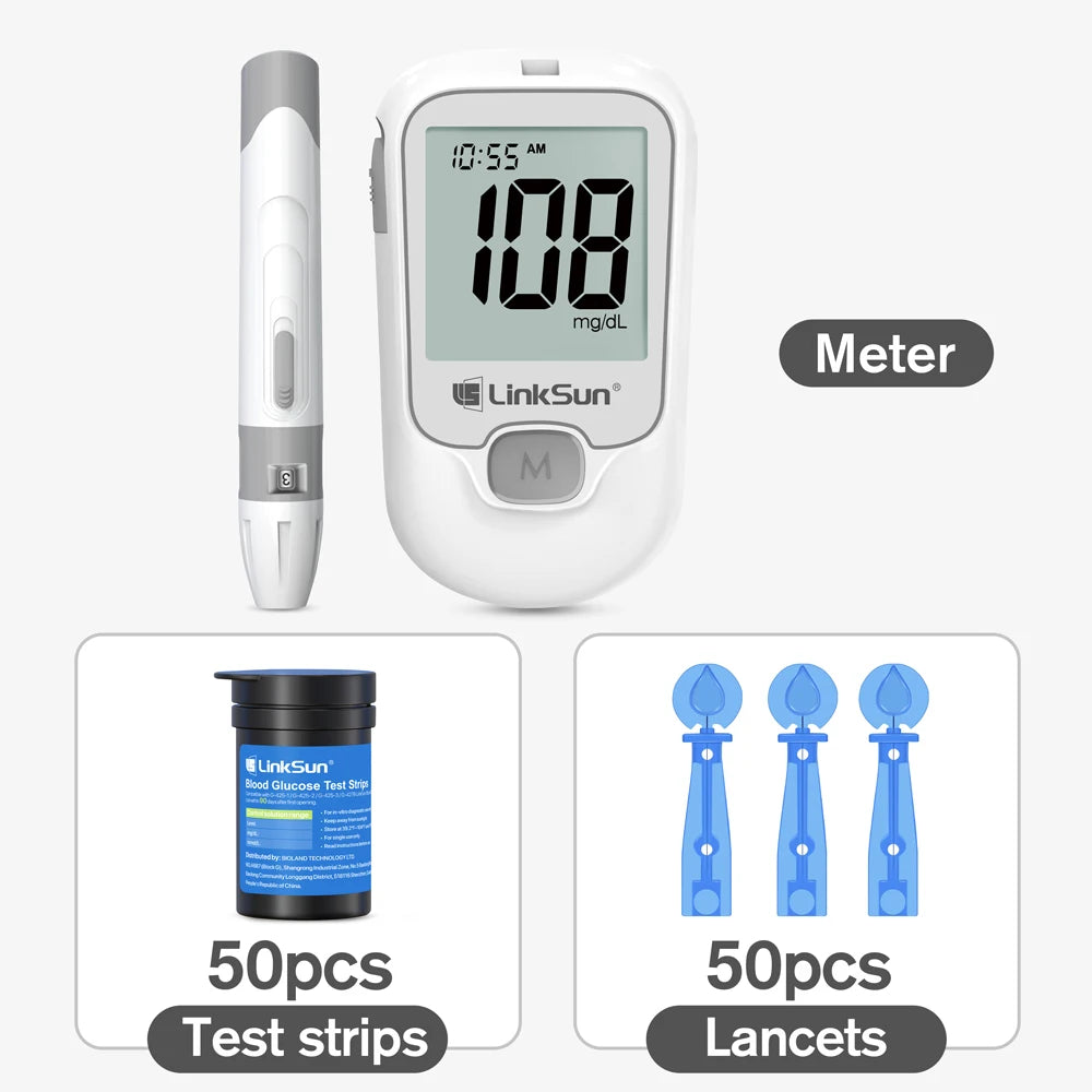 Linksun Blood Glucose Monitor G425 50 Strips Diabetes Testing Kit