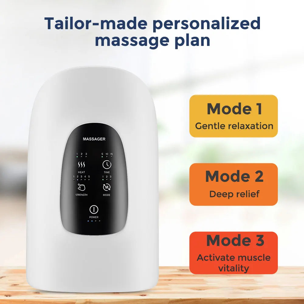 Hailicare Wireless Electric Hand Massager With Air Compression Hot Compress