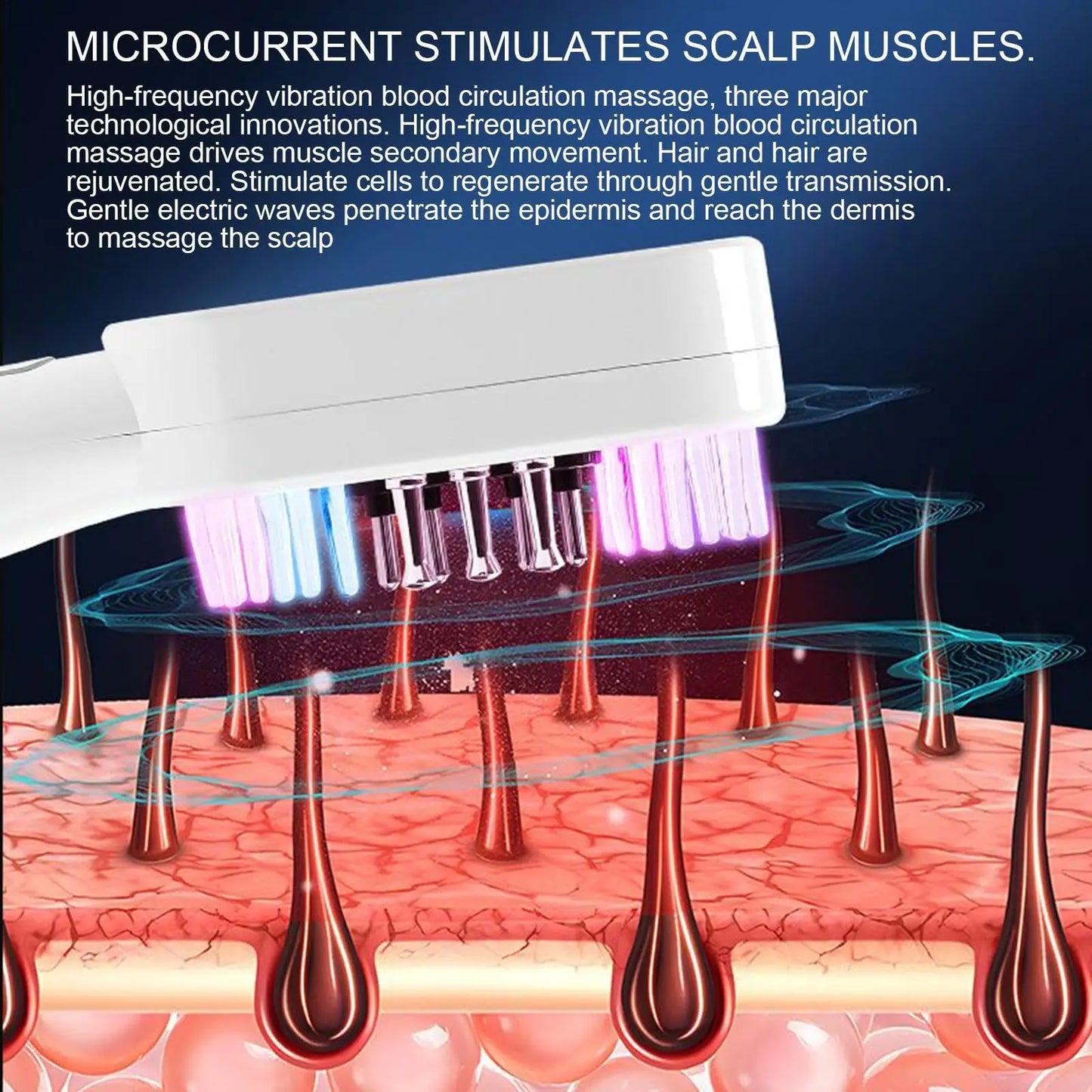 EMS Massage Comb for Hair Growth with LED Light Therapy