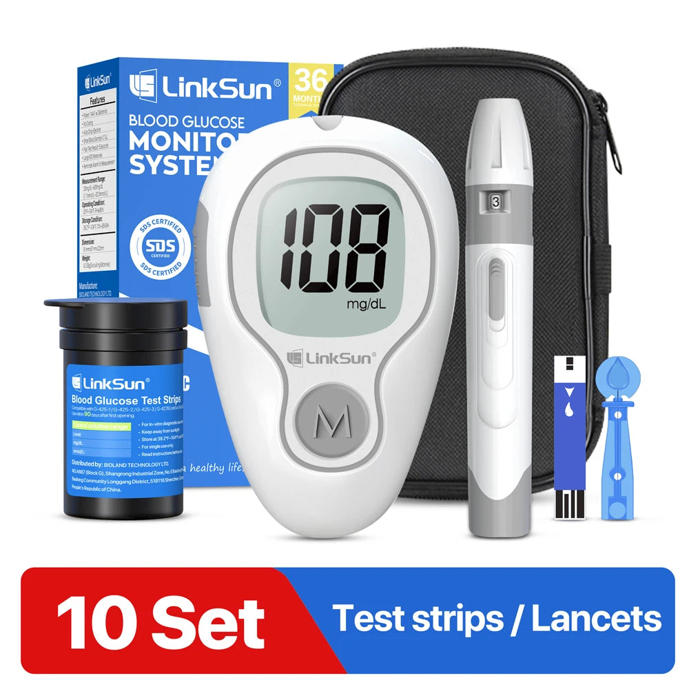 Linksun Blood Glucose Monitor G425 50 Strips Diabetes Testing Kit
